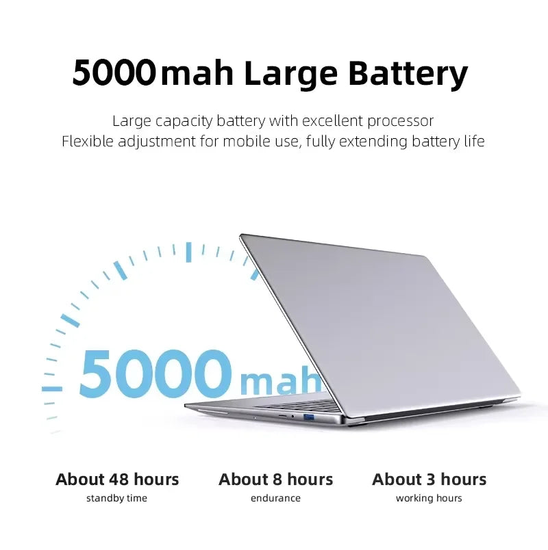 14.1" Laptop Computer – Intel, 12GB RAM, 1TB/2TB SSD, Windows 11 | Portable Notebook for Office, Study & Entertainment