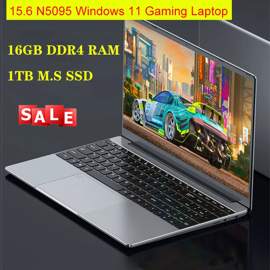 2023 Cheapest 15.6" Windows 11 Laptop – 16GB RAM, SSD, Fingerprint Unlock, Gaming