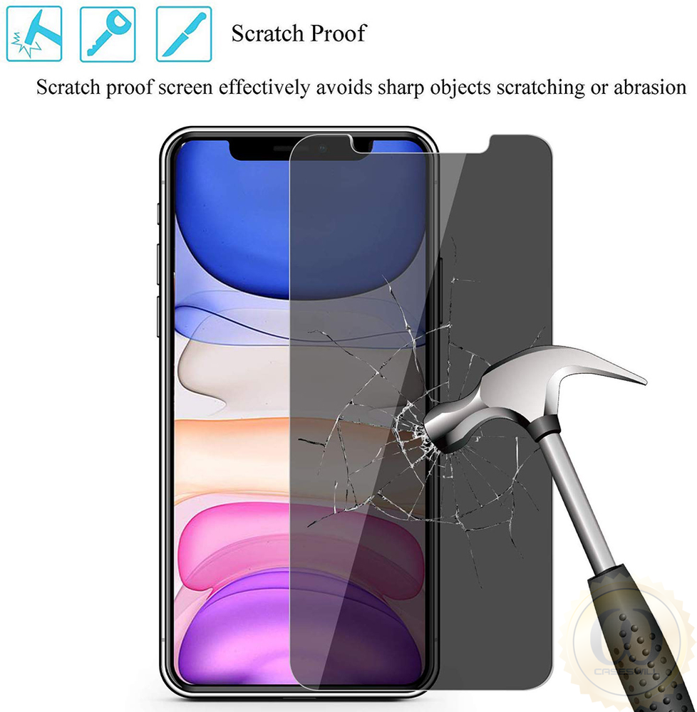 iPhone 11 Privacy Tempered Glass Anti Spy Screen Protector Pack of 2
